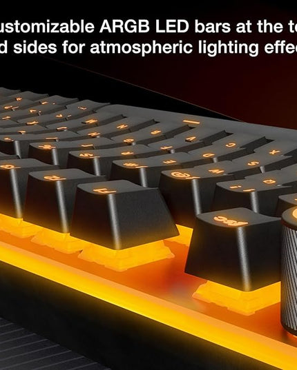 be quiet! Light Mount Mechanical Keyboard | Linear | Hot-Swappable Lubricated Silent Switches | 3D Media Wheel | ARGB Keyboard | Quality PBT Double-Shot Keycaps | Programmable | BT003US