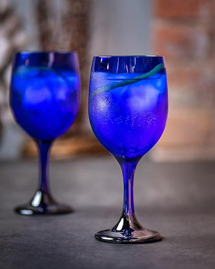 Libbey Premiere Cobalt Wine Glasses, 11.5 ounce, Set of 12