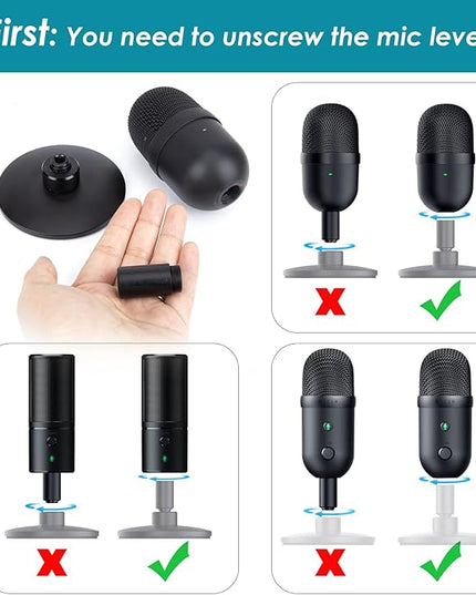 Mic Boom Arm for Razer Seiren V2 X Microphone - Adjustable Mic Arm Compatible with Razer Seiren V2 Pro, Seiren Mini and Seiren X, Mic Stand Great for Streaming, Gaming, Podcast by YOUSHARES