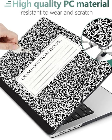 DONGKE Case for M5 MacBook Pro 14 inch 2025 2024-2021 M4 M3 M2 M1, Plastic Hard Shell Cover Compatible with A3434 A3112 A3401 A3185 A2992 A2779 A2442, Retina XDR Display & Touch ID, Composition Book