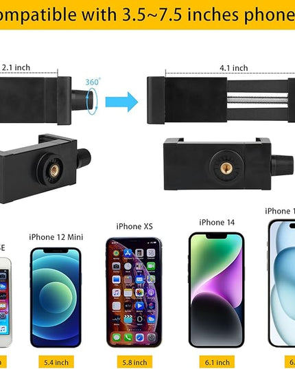 Mippko Drill Base Truck Phone Stand for 3.5~7.5 inches iPhone/HTC/LG/Nexus/Huawei/Smart Phones, Fit for Truck, Car,Van, Vehicles, 360°Adjustable Aluminum Alloy Mount