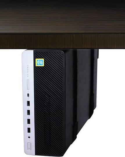 HumanCentric SFF Under Desk PC Mount and PC Wall Mount Bracket for Small Form Factor Desktop Tower, UPS Wall Mount Bracket, Adjustable CPU Holder with Straps, Hardware Included