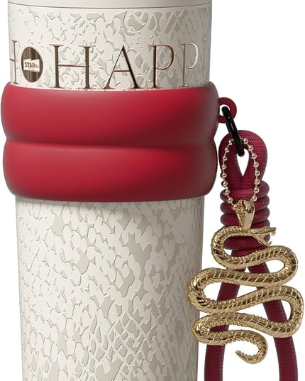 24 oz Tumbler with Lid and Straw, Insulated Coffee Mug Leak Proof, Portable Iced Travel Water Bottle, Reusable Thermal Coffee Cup, Gifts for Women, Pearl White