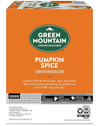 Green Mountain Coffee Roasters Pumpkin Spice Coffee, Keurig Single-Serve K-Cup Pods, Light Roast, 96 Count