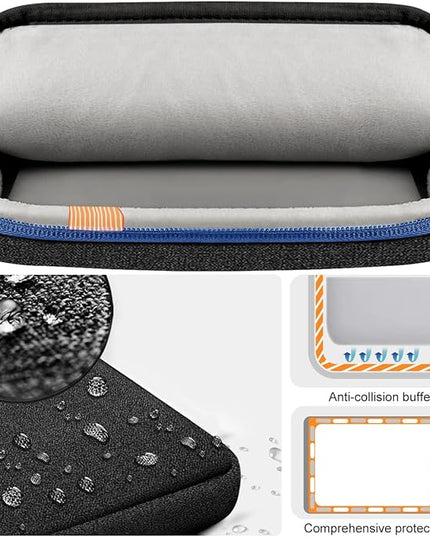 Hseok Laptop Case 15 15.6 16 inch Sleeve with Handle and Hidden Strap,Compatible with MacBook Pro 15.4 16, 360° Protective PC Briefcase with 4 Pockets for Laptop Accessory,Easy to Carrying, Blue