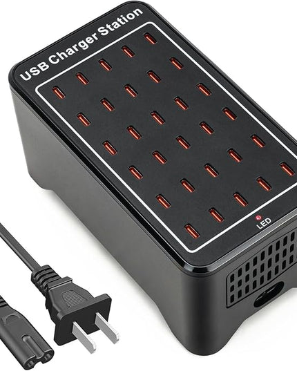 USB C Charger Station 150W, 30 Port USB Charger Block USB Charging Hub, Multiport USB C Charger Desktop Charger Compatible with iPhone 16/15/14/13/12/11, iPad, Tablets, Samsung GalaxyS23 S22,Phone