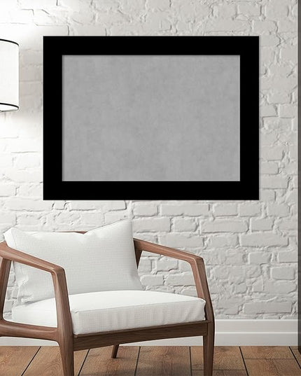 Amanti Art Black Framed Magnetic Board 25x33 Medium Vision Board for use with Magnets, 100% Metal Sheet to Display Items as Office Decor or for Home Organization in mudroom, Kitchen or Kids Room