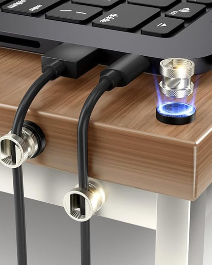 Viaky Magnetic Cord Holder 3 Pack Charger Holders for Cords Metal Cable Management Adhesive Cable Clips Office Desk Accessories Wire Holder Organizer Neatly for Nightstand Office Car Desk