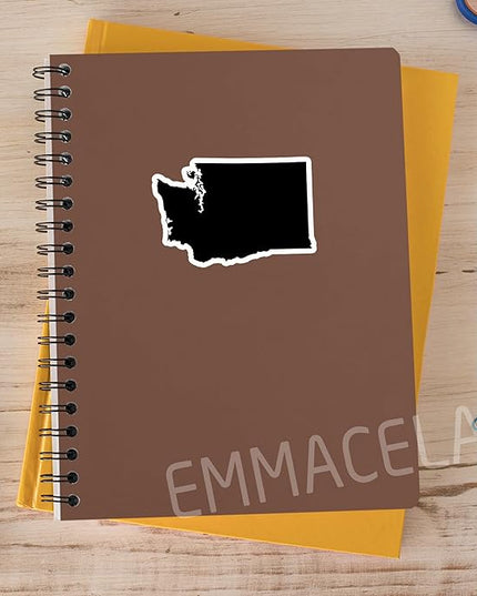 (3PCS) Washington State Map Stickers, US State Stickers - Waterproof Vinyl Decals for Tumblers, Water Bottles, Laptops, Books, Scrapbooks, Great for Washington Lovers 3 x 2 Inch