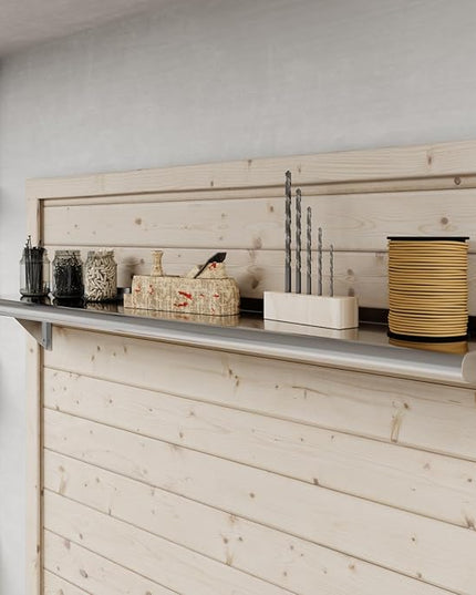AmGood 48" Long X 8" Deep Stainless Steel Wall Shelf | NSF Certified | Appliance & Equipment Metal Shelving | Kitchen, Restaurant, Garage, Laundry, Utility Room