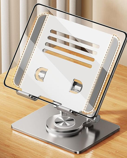 Ywmsfl Tablet Holder Stand 360 Degree Rotatable Portable Foldable Desktop Bracket for Tablet Laptop Desktop Holder Secure Desk Mount