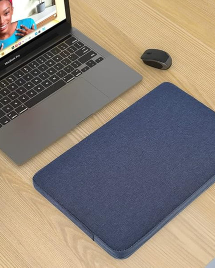 15.6 inch Laptop Sleeve Waterpoof Case for HP EVNY X360, HP Pavilion 15/ProBook 15, Acer Nitro 5 /Predator/Aspire 3 5 15.6, Lenovo Ideapad 3 15, Dell Inspiron 15, ASUS MSI Computer Bag(NavyBlue)