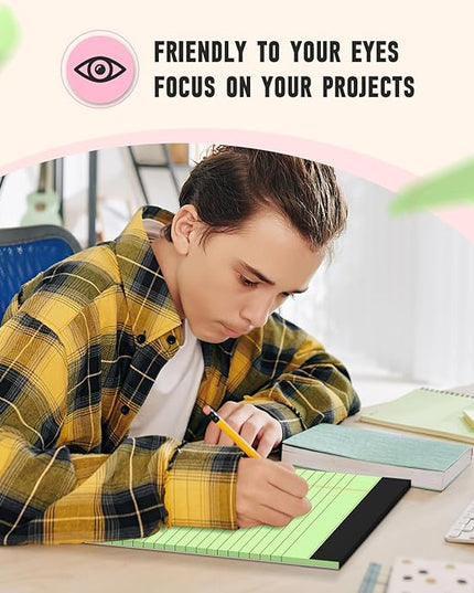Colored Legal Pads, 3 Pack Writing Pads 8.5 x 11, Wide Ruled Legal Notepads, Lined Pads of Paper 8.5 x 11, Blue/Purple/Green Note Pads, 30 Sheets Per Legal Pads for School, College, Office, Home
