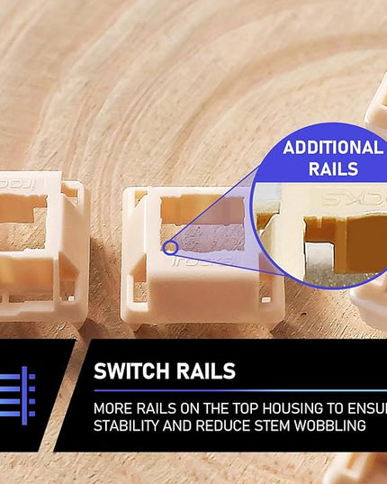 i-rocks iRocks Silent Bubble Switches, Linear, Smoothy Pre-Lubed Actuation, 5pin, for Mechanical Keyboard (45pcs/Pack, Silent Bubble Switches)