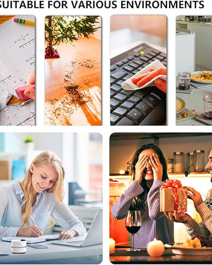 TRZLIFE Desk Vacuum Cleaner, Upgraded Mini Desktop Vacuum AA Battery More Durable Desk Accessory Sucks up Tiny Items and Crumbs from Desktop Drawer Countertop Ideal as a Valentine's Day Gift