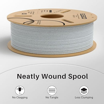 ELEGOO PLA Filament 1.75mm Marble 1KG, 3D Printer Filament Dimensional Accuracy +/- 0.02mm, 1kg Cardboard Spool(2.2lbs) 3D Printing Filament Fits for Most FDM 3D Printers