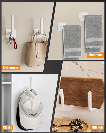 Hat Rack for Hat Storage (22-Pack), Multi-Purpose Hat Organizer, Strong Adhesive Hat Hooks for Wall Hat Organizer for Baseball Caps, Two Mounting Options Hat Hook, White