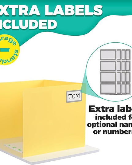 16 Pack Desk Privacy Folders for Students Desk Divider - Designer Pastel Color Privacy Folders for Students - Easy to Clean Strong Plastic Privacy Shield Desk Dividers for Students Classroom Supplies