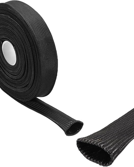 uxcell Insulation Cable Protector,4mm/0.16 Inch-10m/33 Feet High Temp Fiberglass Sleeve Black
