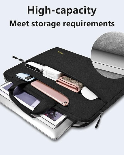 Hseok Laptop Shoulder Bag 15 15.6 16 Inch Briefcase, Compatible MacBook Pro 16 inch 2025-2019 M4 M3 M2 M1, Mac 15.4", XPS 15 and Most 15-16 inch Notebooks, Spill-Resistant Handbag, Black