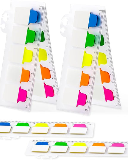 Golcellia Sticky Tabs - 600 Sheets Notebook Tabs - Sticky Flags, Index & Page Tabs - Durable Divider & Binder Tabs for Books & Bibles（6 Pcs, 5 - Color）
