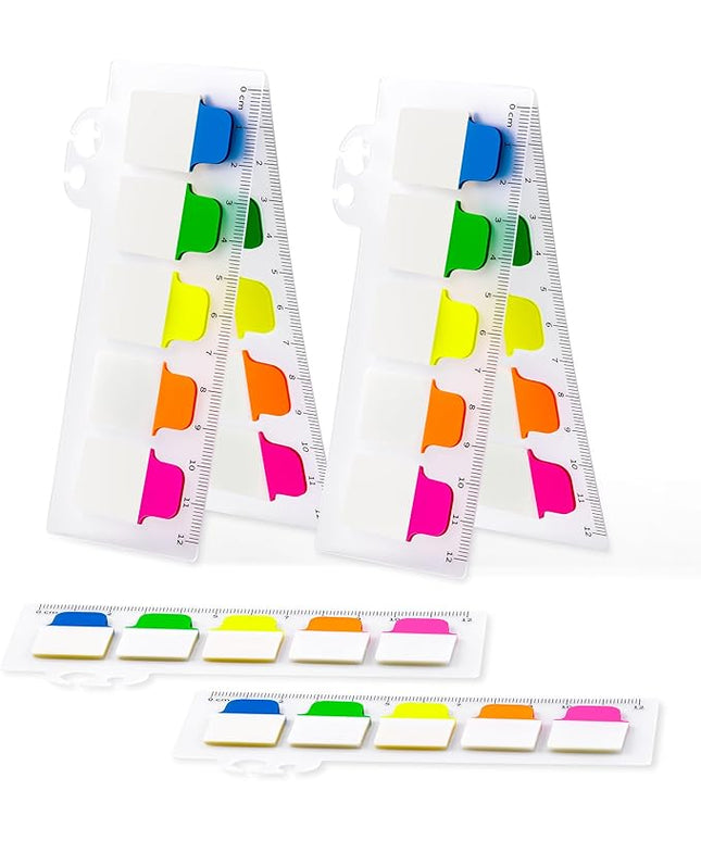 Golcellia Sticky Tabs - 600 Sheets Notebook Tabs - Sticky Flags, Index & Page Tabs - Durable Divider & Binder Tabs for Books & Bibles（6 Pcs, 5 - Color）
