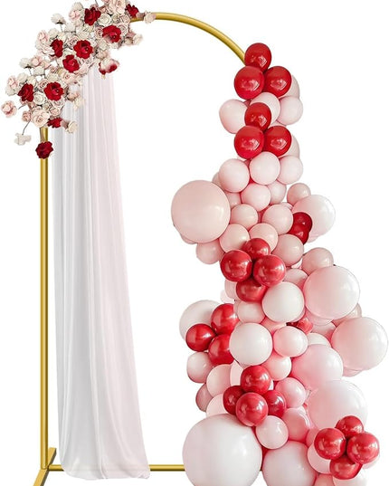6.6 ft Arch Backdrop Stand, Metal Wedding Arch Stands for Party, Birthday, Wedding, Bridal Shower, Baby Shower Gold