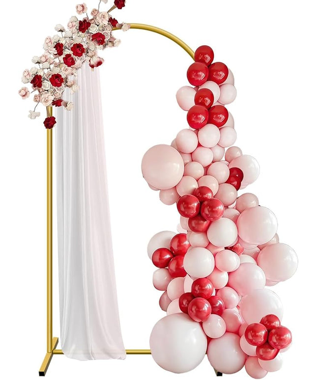 6.6 ft Arch Backdrop Stand, Metal Wedding Arch Stands for Party, Birthday, Wedding, Bridal Shower, Baby Shower Gold