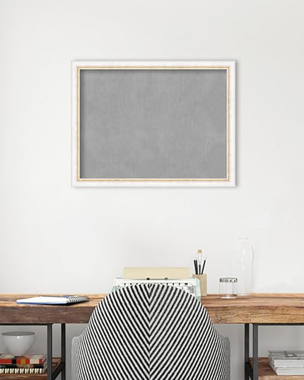 Amanti Art White Framed Magnetic Board 20x26 Medium Vision Board for use with Magnets, 100% Metal Sheet to Display Items as Office Decor or for Home Organization in mudroom, Kitchen or Kids Room