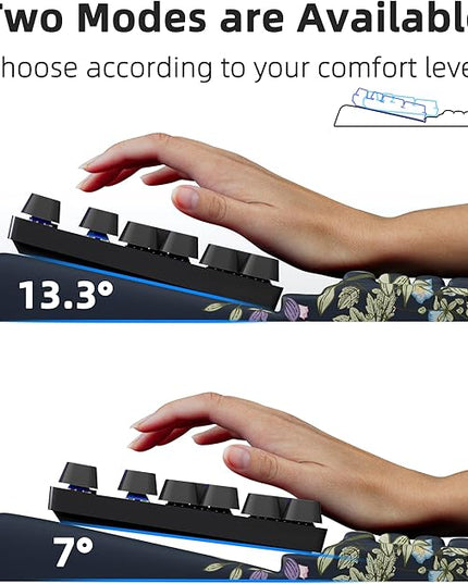 Ospelelf Keyboard Stand Pad with Wrist Rest, Comfy Ergonomic Keyboard Riser Holder for Office Home