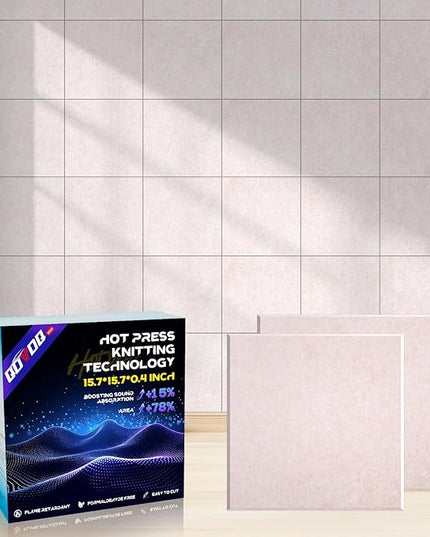 10 Pack Large Soundproof Wall Panels, 15.7 x 15.7 x 0.4 in Sound Proof Foam Panels for Walls, Cork Boards Alternative,Acoustic Panels, Sound Dampening Panels Camel