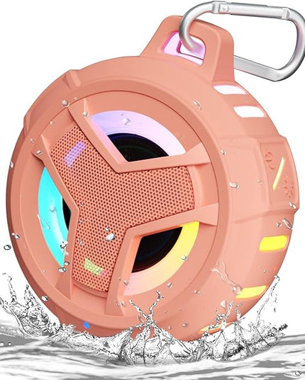 EBODA Bluetooth Shower Speaker, Waterproof Portable Wireless Speakers with Light, IP67 Floating, 2000mAh, Small Portable Speaker for Kayak, Beach, Pool Accessories, Gifts for Unisex