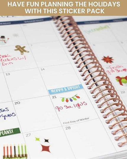 bloom daily planners Monthly Celebrations Planner Stickers for Calendar Decorating, Planning, Scrapbooking - Holiday, Seasonal, & General Events (14 Sheets, 1,100+ Stickers per Pack)