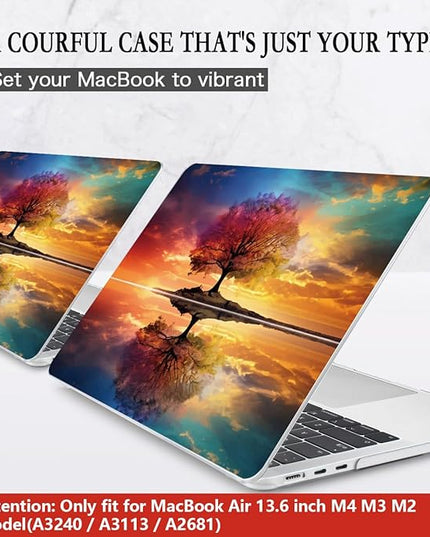 CISSOOK Compatible with MacBook Air 13.6 inch Case 2025 2024 2023 2022 Release Model A3240 A3113 A2681, Protective Plastic Hard Shell Case Cover for MacBook Air 13 inch M2 M3 M4, Tree Landscape