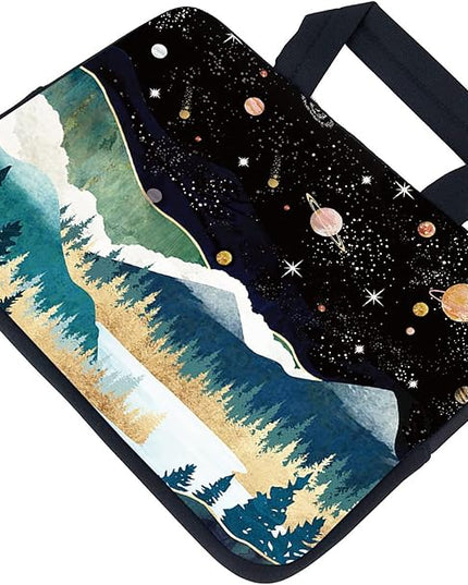 AMARY Laptop Sleeves 11.6" 12" Laptop Handle Bag Neoprene Notebook Carrying Pouch Chromebook Sleeves case Ultrabook Case Tablet Cover Fit Apple MacBook Air HP DELL Lenovo Asus (Mountains Galaxy)