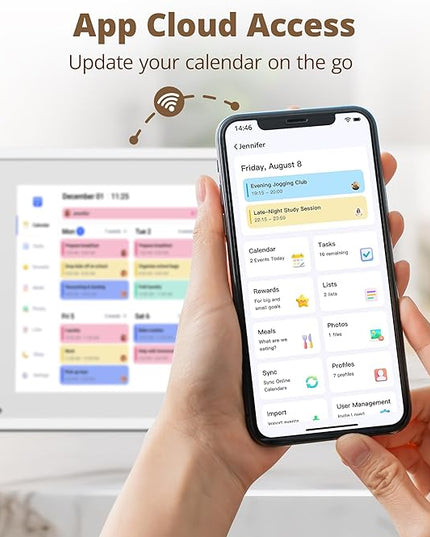 Dragon Touch 10.1 inch Digital Calendar Chore Chart – Interactive Touchscreen, Smart Family Planner, Hearth Display Desk Digital Calendar Best Gifts for Christmas, Wedding, Mom