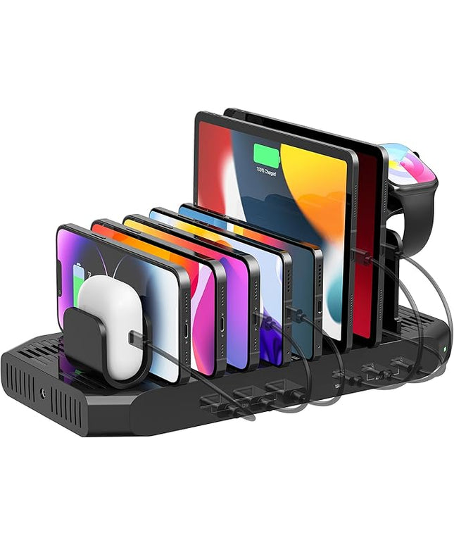 Unitek USB-C Charging Station for Multiple Devices - Multi Type C Charger Dock with 2 X PD 20W & USB-C Port, Device Organizer Fast Charge Docking for iPhone, iPad, Samsung, Tablets and More