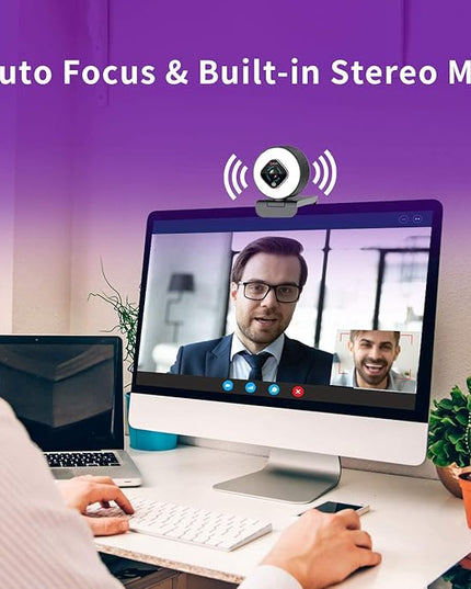 Angetube Streaming Webcam 1080P with Ring Light - HD Web Camera with Digital Zoom Autofocus for Computer PC Laptop Mac 962 USB Web Cam for Gaming Xbox Google Meet