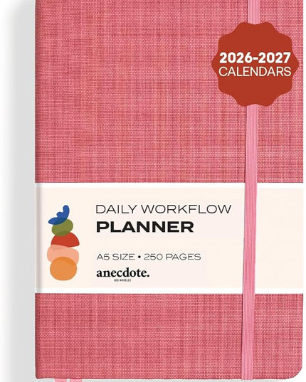 Anecdote 2026-2027 Planner: A Monthly, Weekly & Daily Planner with Calendar | 8.5" x 5.2" | Hardcover To-Do List Organizer, Planning Your Success, Start Anytime, Achieve Productivity Goals (Blossom)