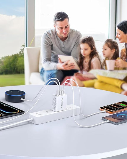 60W USB C Charger Block, 2-Pack Wall Fast Charge Cube Powered Multi-Port Plug Power Adapter Type C Brick for iPhone 17 16 15/15 Pro Max/14/14 Pro Max/13/13 Pro Max/12/12 Pro iPad, Motorola, LG, Huawei