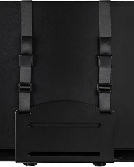 Mount-It! CPU Wall Mount Bracket, Desktop Computer Tower Holder with Safety Straps, Heavy Duty Size Adjustable CPU Holder, Steel, Black, 22 Lbs Capacity, Saves Floor and Desk Space
