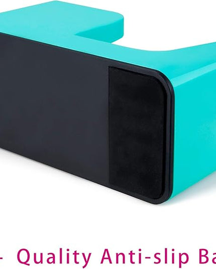 ABEL SimpleWork Desktop Tape Dispenser, Aqua, 1 in Core, Non-Skid Weighted Base, Tape Cutter for Office, Home, School, and Crafts