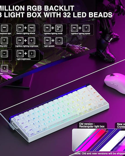 AULA Hero 68 HE 60% Gaming Keyboard Wired, Hall Effect Magnetic Switch Keyboard with 8K Hz Polling Rate, Side Printed PBT Keycaps, RGB Backlit Light Box, Customizable Web Software for PC/Mac Gamers