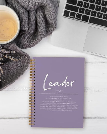 OXW Purple Meeting Notebooks for Work, Leadership Gifts Office Work Notebook Journal for Writing Note Taking, Thank You Gifts for Women Men Leader Boss Mentor Manager Principal, 5.5"x8.3"