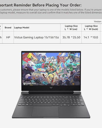 Smatree 15.6 inch Laptop Sleeve for HP Victus Gaming Laptop 15z-fb200/fb000/fb100, for Victus 15t-fa100/15-fa1010nr, 15inch Case with Accessory Pocket, YKK Zipper, Patented Super Corner Design (E613)