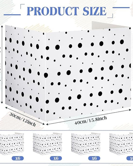 Crtiin 24 Pcs Privacy Folders for Students Desk Dividers Standard School Privacy Cardboard Board Testing Dividers Shield for Classroom Teacher Supplies Keep Eyes from roving(Classic)