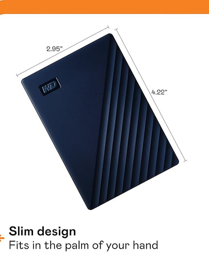 WD 5TB My Passport for Mac, Navy, Portable External Hard Drive with backup software and password protection, USB 3.1/USB 3.0 compatible - WDBA2F0050BBL-WESN