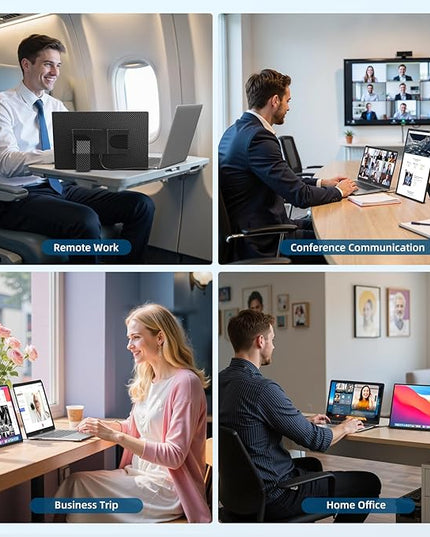 Portable Monitor, 16 Inch 1200P FHD Laptop Screen Extender Dual Monitor, 360° Rotating Detachable Stand Plug n Play, Ultra Slim Zero Frame, Travel Portable Screen for Laptop/PC/Mac/Windows/PS5