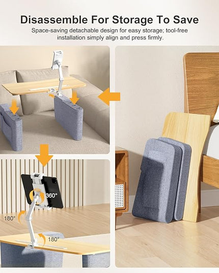 Lap Desk for Adults with Arm Rests,Ergonomic Laptop Pillow Stand for Bed,Couch,Floor,Large Table for Long Hours Work,Eating,Gaming,Reading and Writing,Lap Laptop Desk for College Dorm Room