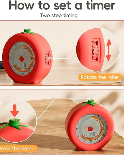 Visual Timer for Kids, 299-Minute Cute Kids Pomodoro Countdown Timer, Visual Timer for Classroom, Kitchen, Office Desk and Meetings
